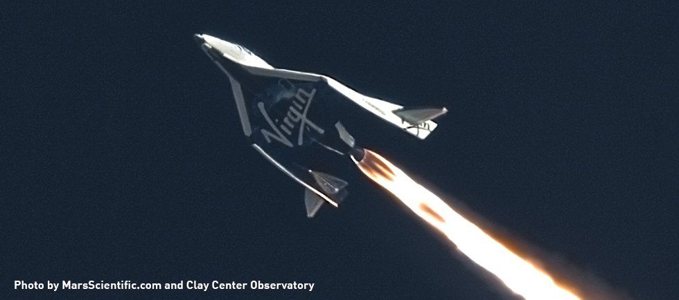 Virgin Galactic's private SpaceShipTwo suborbital space plane streaks across the sky in a supersonic rocket-powered test flight on Jan. 10, 2014 over Mojave, Calif.